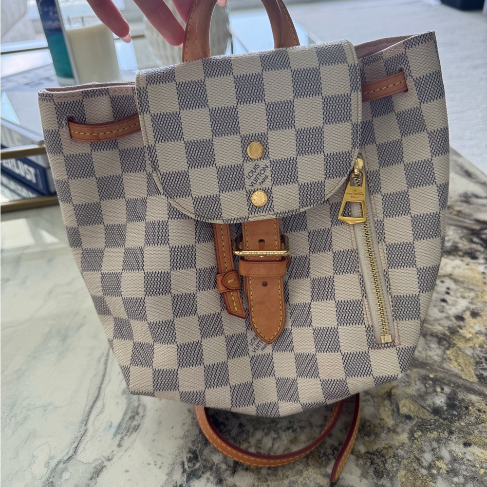 Louis Vuitton Gray and Brown Damier Backpack with Adjustable Straps
